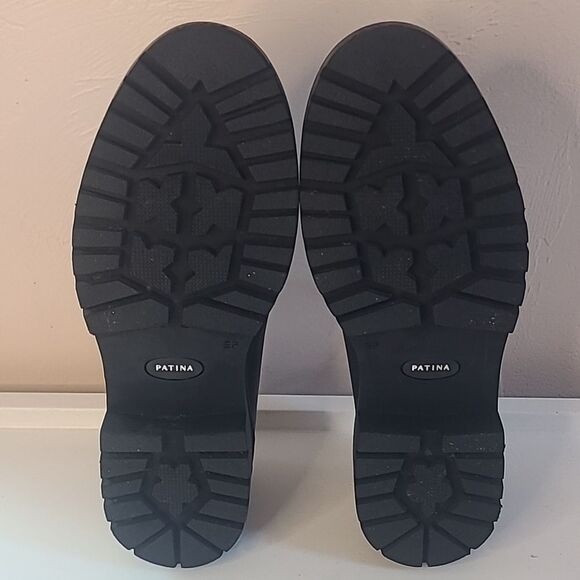 Portland Leather Patina ZOE CHUNKY LOAFER Black Size 9 EU 39 - Picture 11 of 16